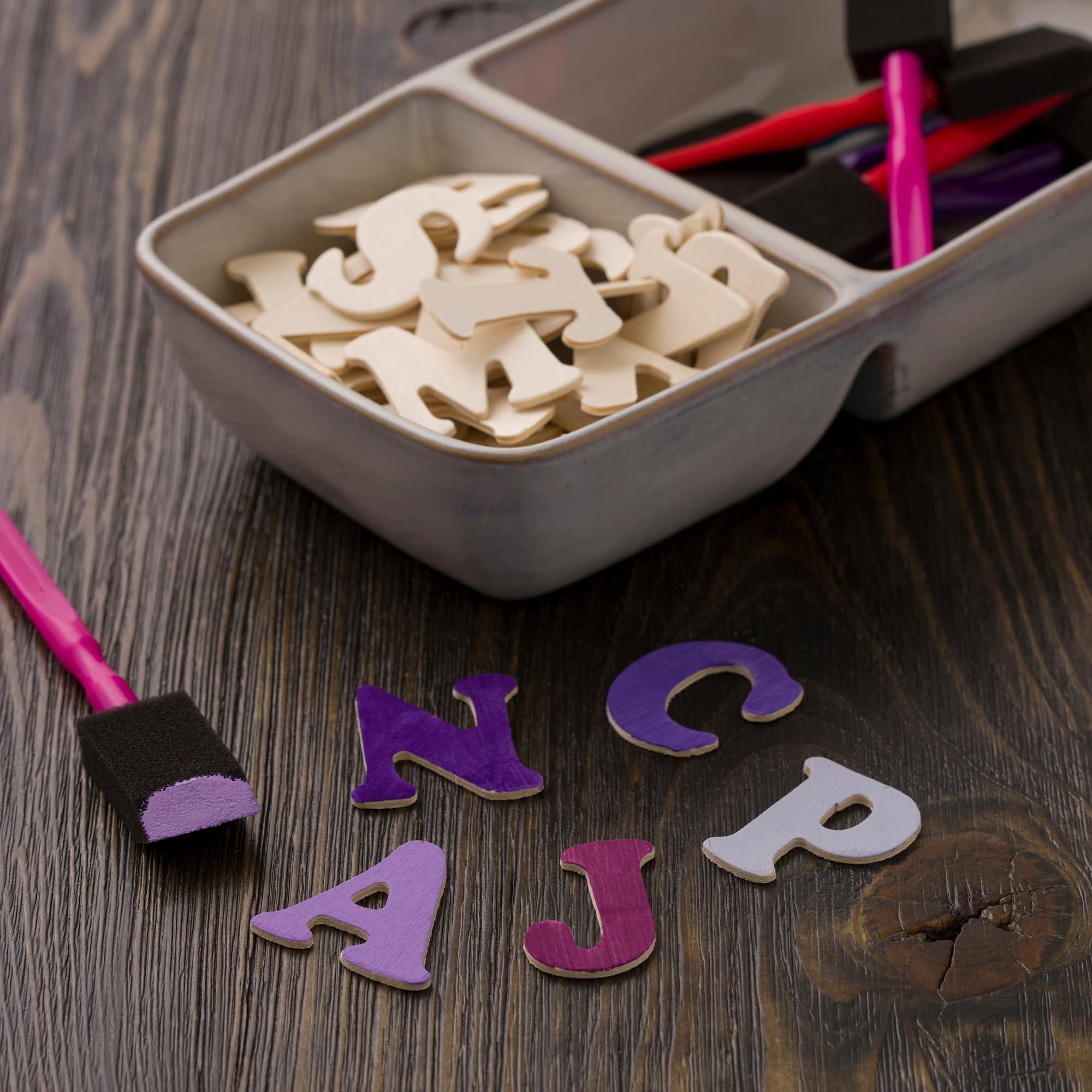 6 Packs: 36 ct. (216 total) 2" Wood Memoir Letters by Make Market®